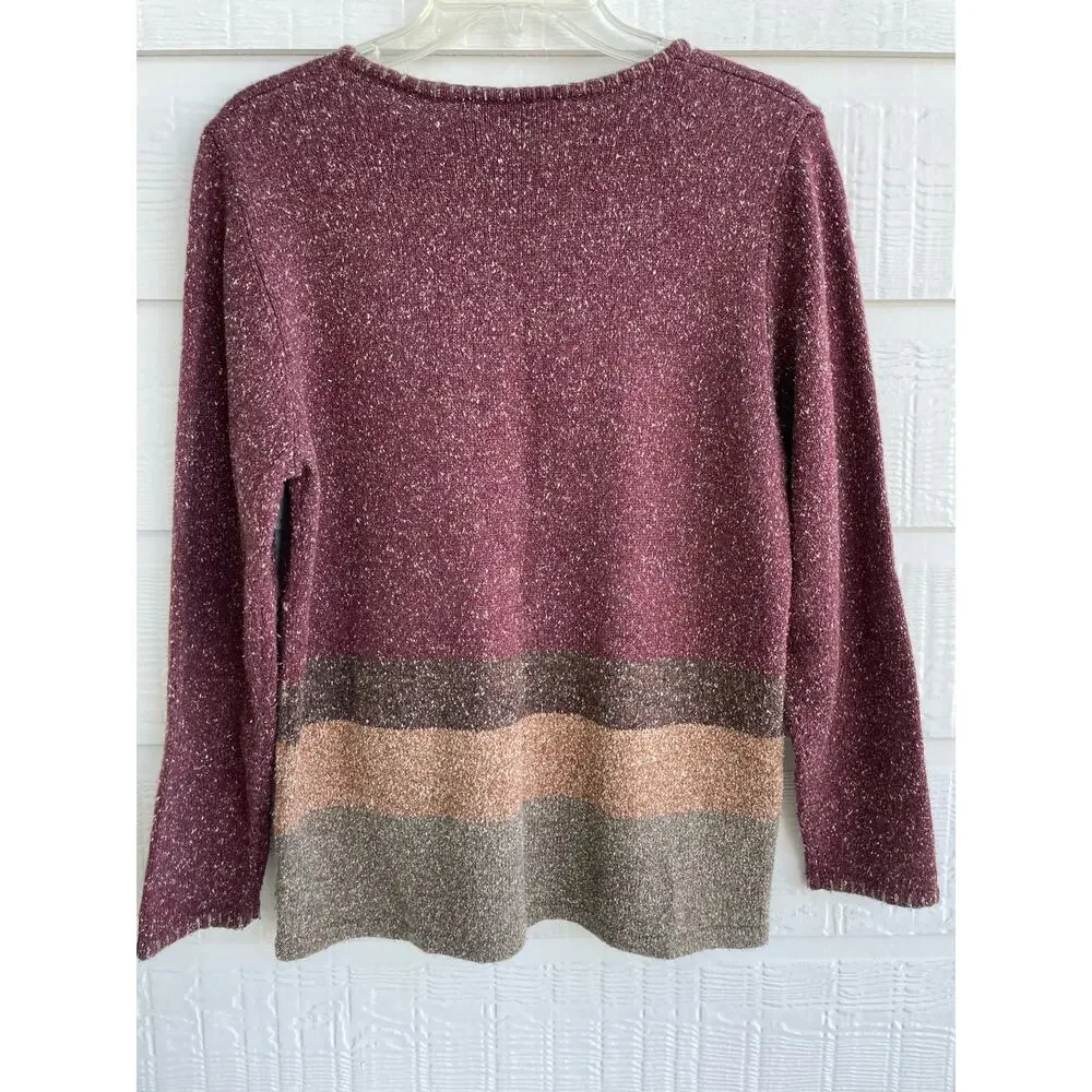 Allison Daley Floral Sweater Small knit